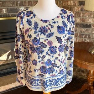 TALBOTS 100% soft merino wool sweater. Beautiful pattern in like new condition!